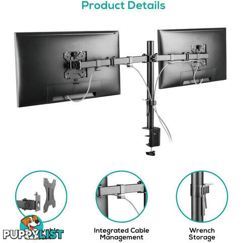 DC01K ACTIVIVA DUAL MONITOR ARM DOUBLE JOINT