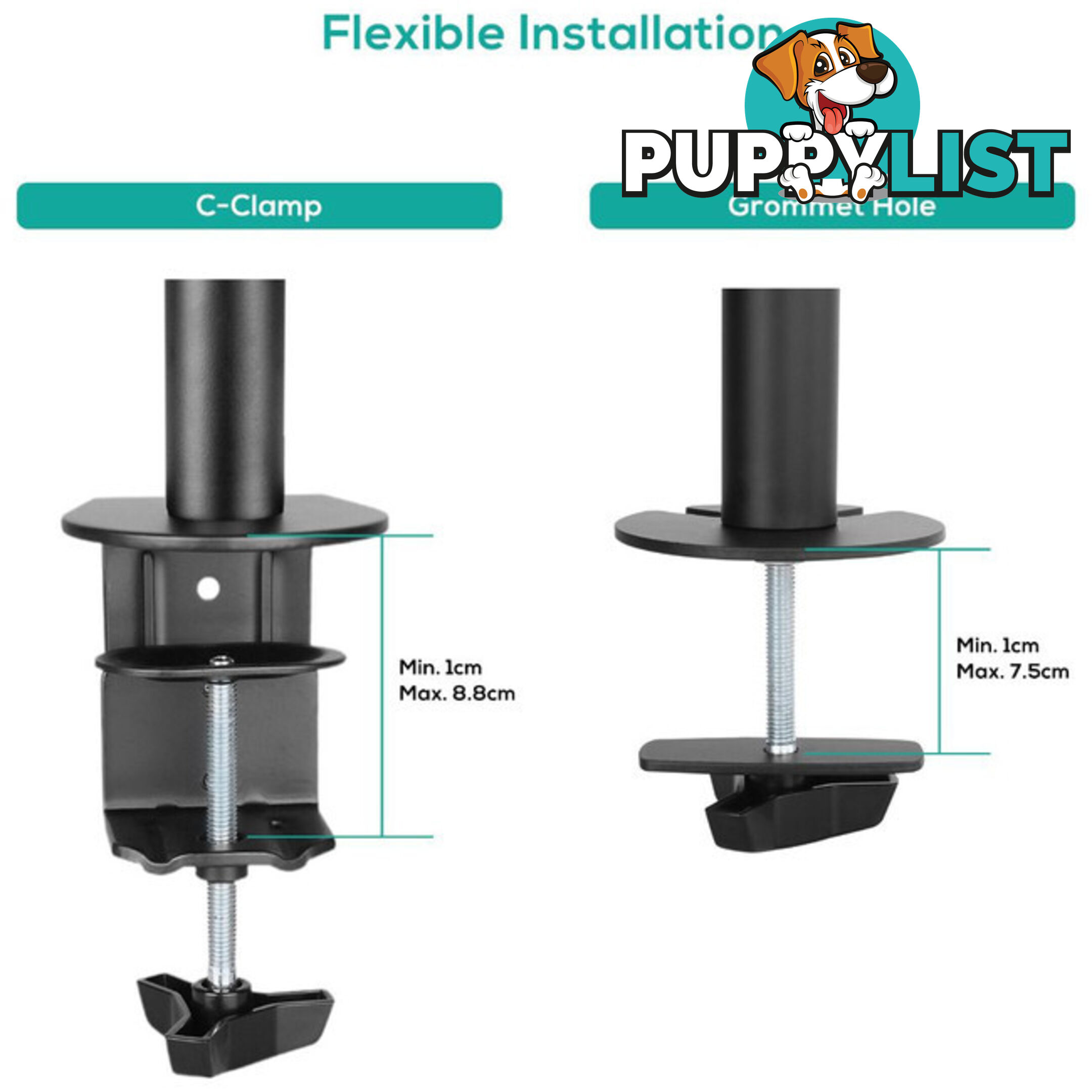 DC01K ACTIVIVA DUAL MONITOR ARM DOUBLE JOINT