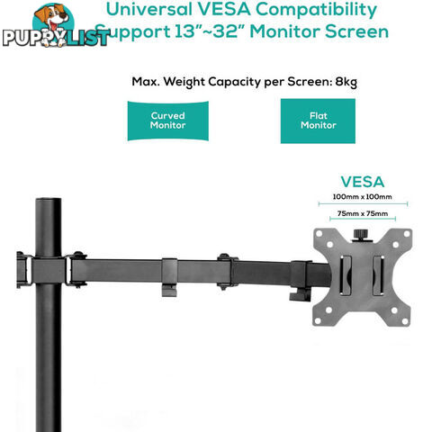 DC01K ACTIVIVA DUAL MONITOR ARM DOUBLE JOINT