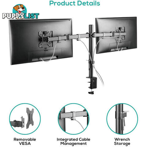 DC01K ACTIVIVA DUAL MONITOR ARM DOUBLE JOINT