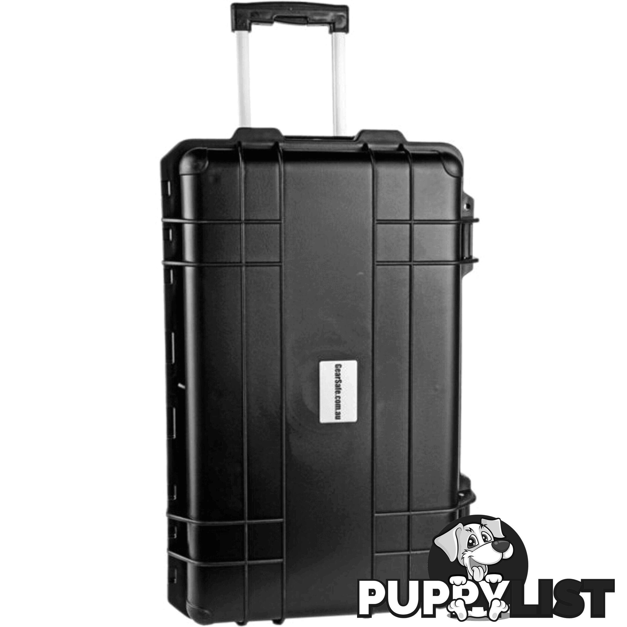 GS022 530X 355X 225 PROTECTIVE BLACK TROLLY CASE WITH FOAM GEARSAFE