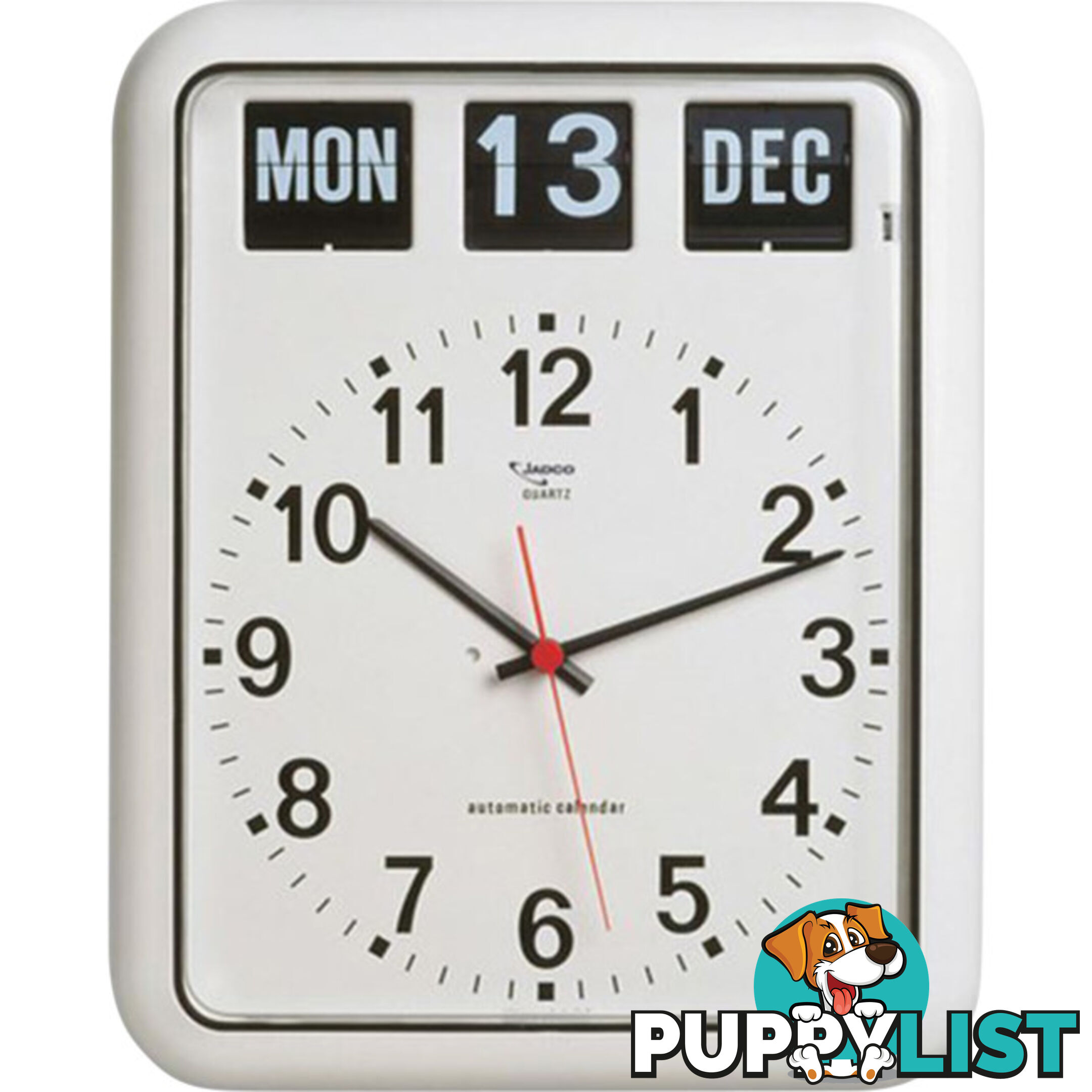 BQ12 ANALOGUE CALENDAR CLOCK WITH DAY DATE AND MONTH - JADCO