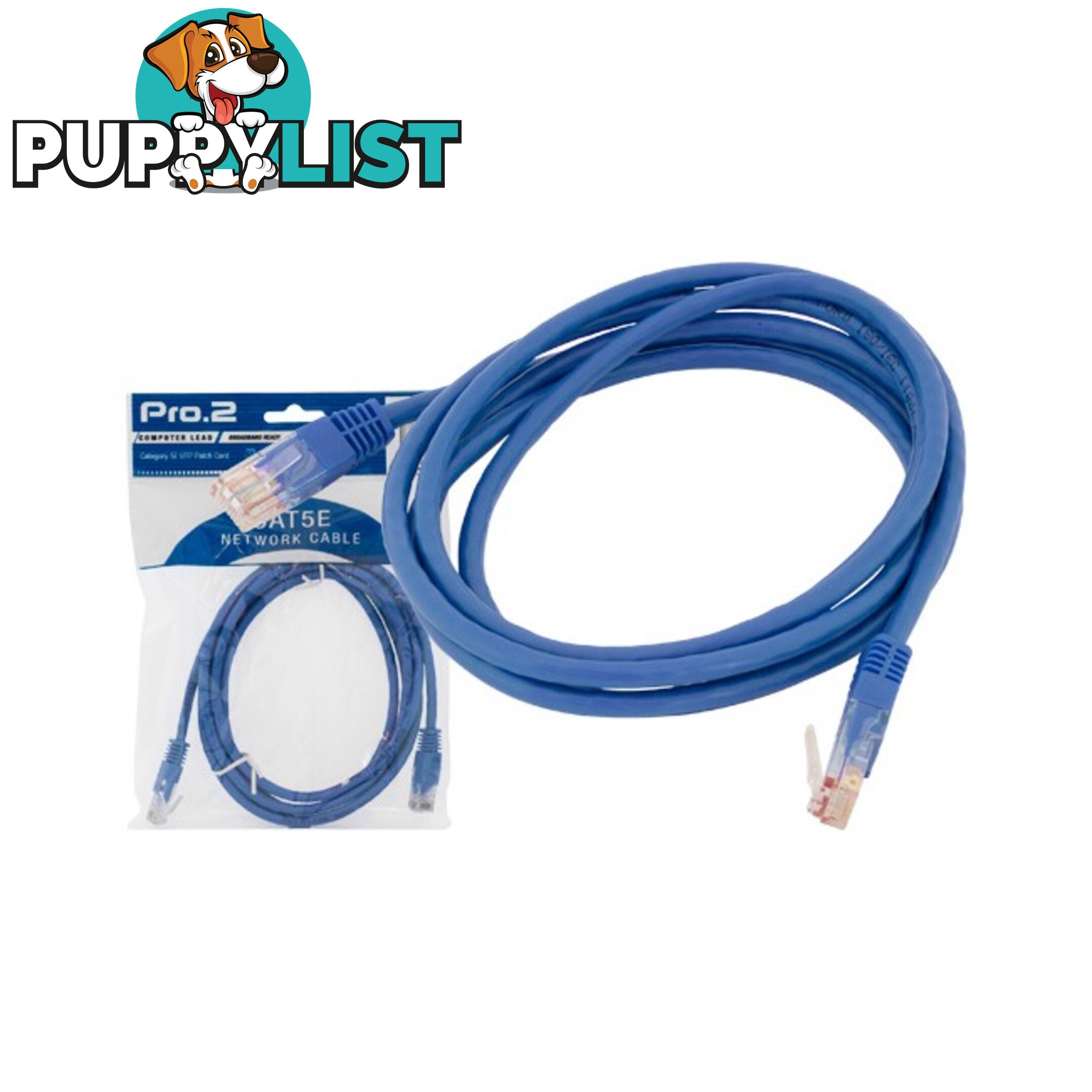 LC7125B 15M BLUE CAT5E PATCH LEAD PRO2