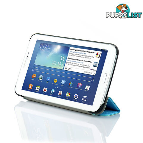 T3-7CASBL GALAXY TAB3 7" SLIM CASE BLUE TRI-FOLD MBEAT