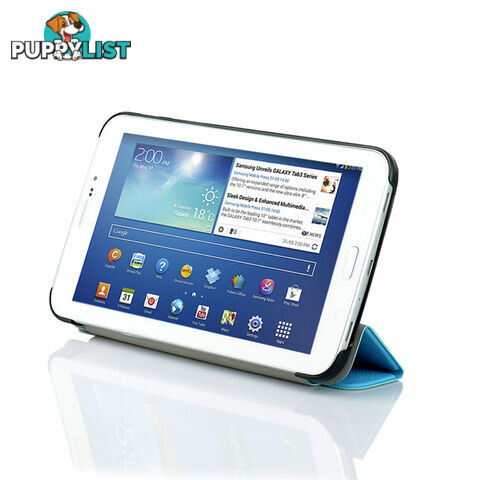 T3-7CASBL GALAXY TAB3 7" SLIM CASE BLUE TRI-FOLD MBEAT