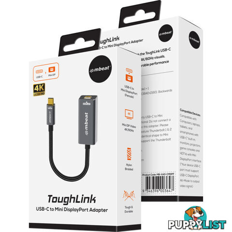 LC7998 4K USB-C TO MINI DISPLAY PORT ADAPTER TOUGH LINK