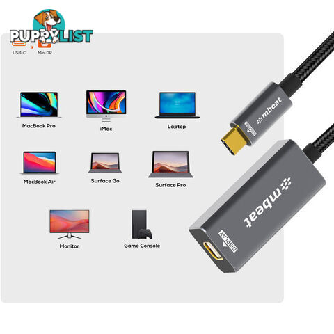 LC7998 4K USB-C TO MINI DISPLAY PORT ADAPTER TOUGH LINK