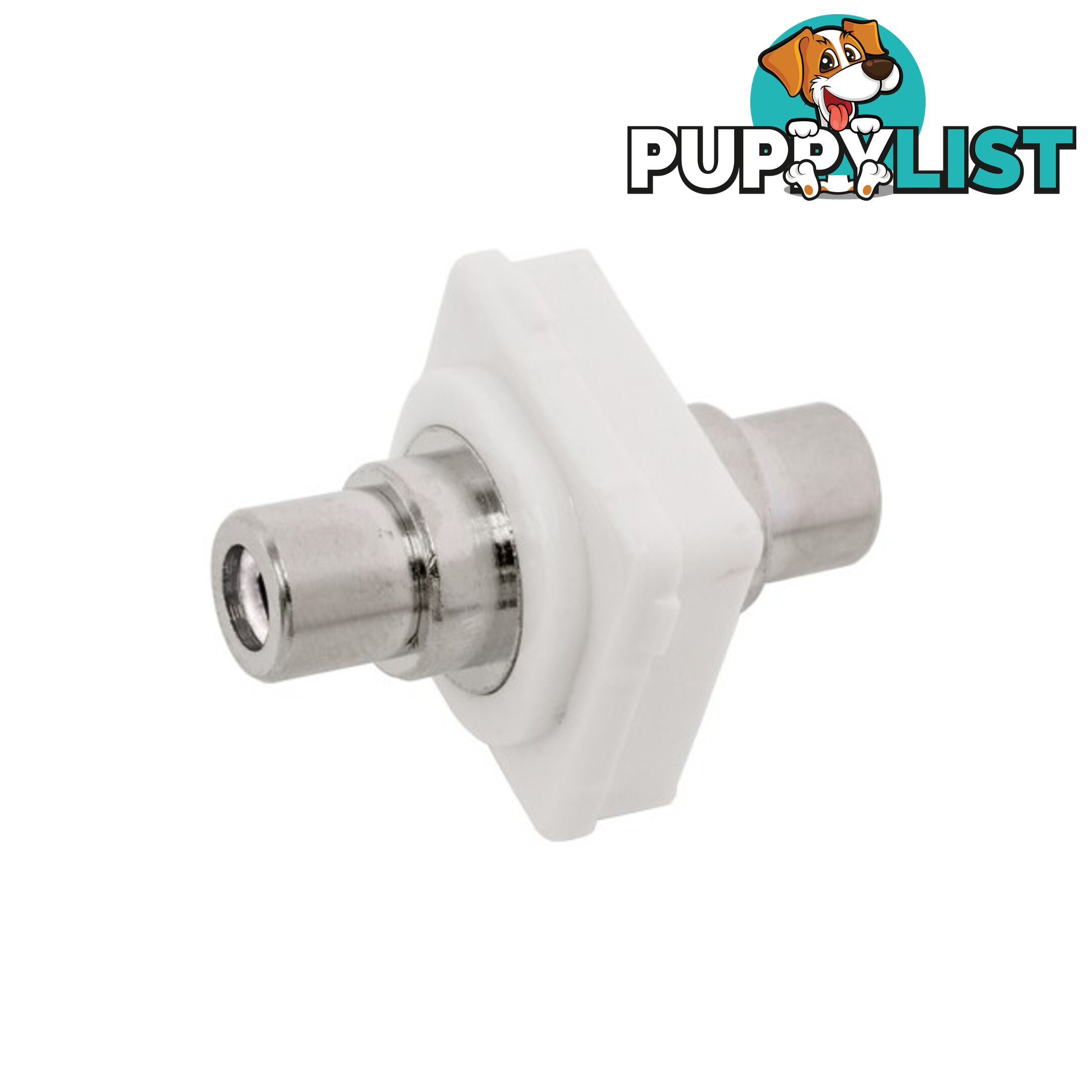 PK4670 WHITE RCA SOCKET TO SOCKET INSERT TO SUIT CLIPSAL GOLD