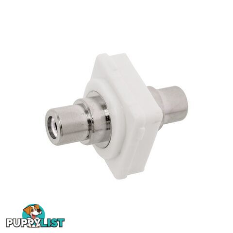 PK4670 WHITE RCA SOCKET TO SOCKET INSERT TO SUIT CLIPSAL GOLD