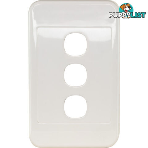 PK4593 3 GANG WALL PLATE WHITE CLIPSAL 2000 SERIES