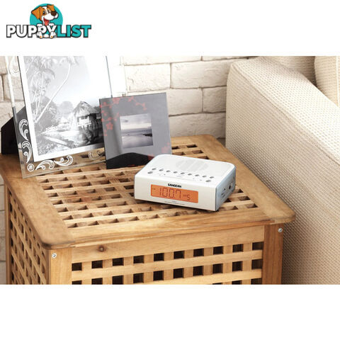 RCR5W BASIC AM / FM BEDSIDE CLOCK RADIO SANGEAN - WHITE