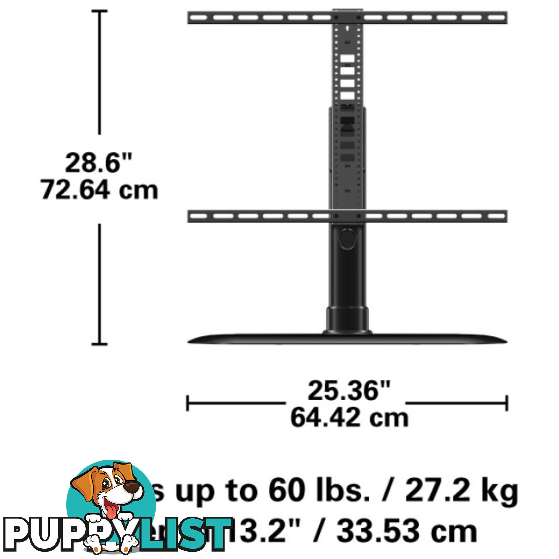 FTVS1 32"-65" 27KG SWIVEL TV BASE VESA MOUNT 75X75 TO 600X400