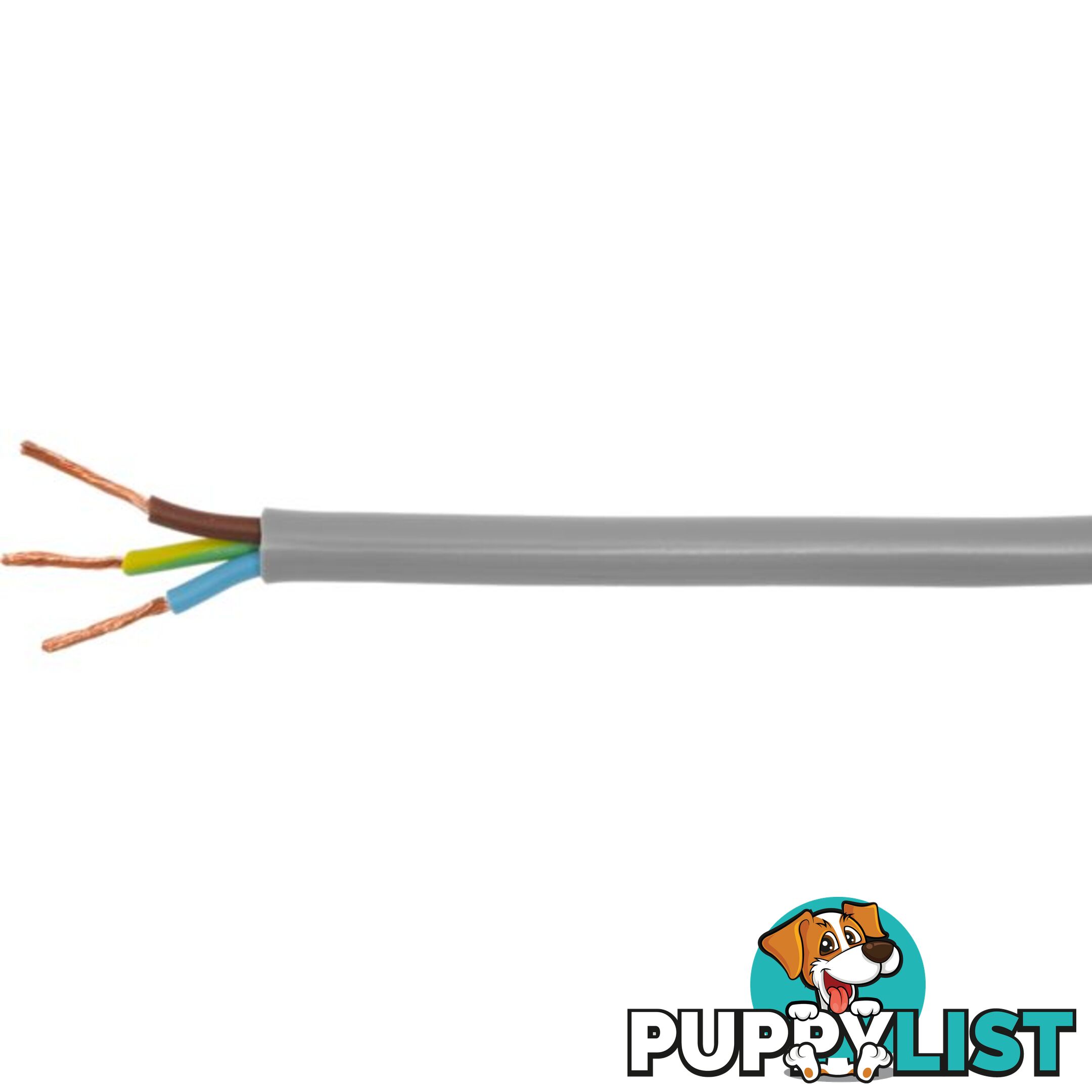 3X32-.2PG-1M GREY TRI POWER CABLE-1M - PER METRE MAINS 240V (100M)