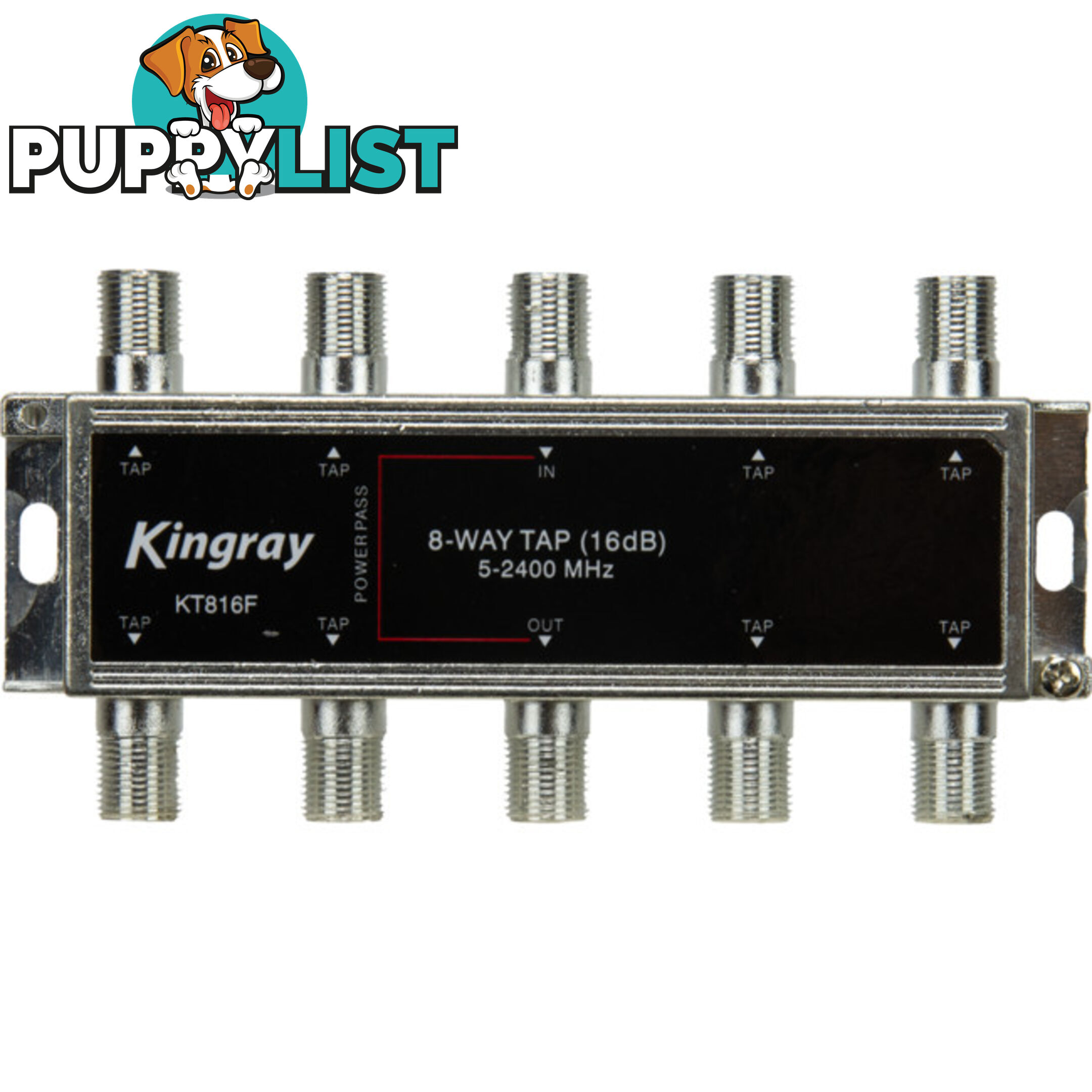 KT816F 8 WAY 16DB TAP 5-2400MHZ POWER PASS FOX APP. F30969