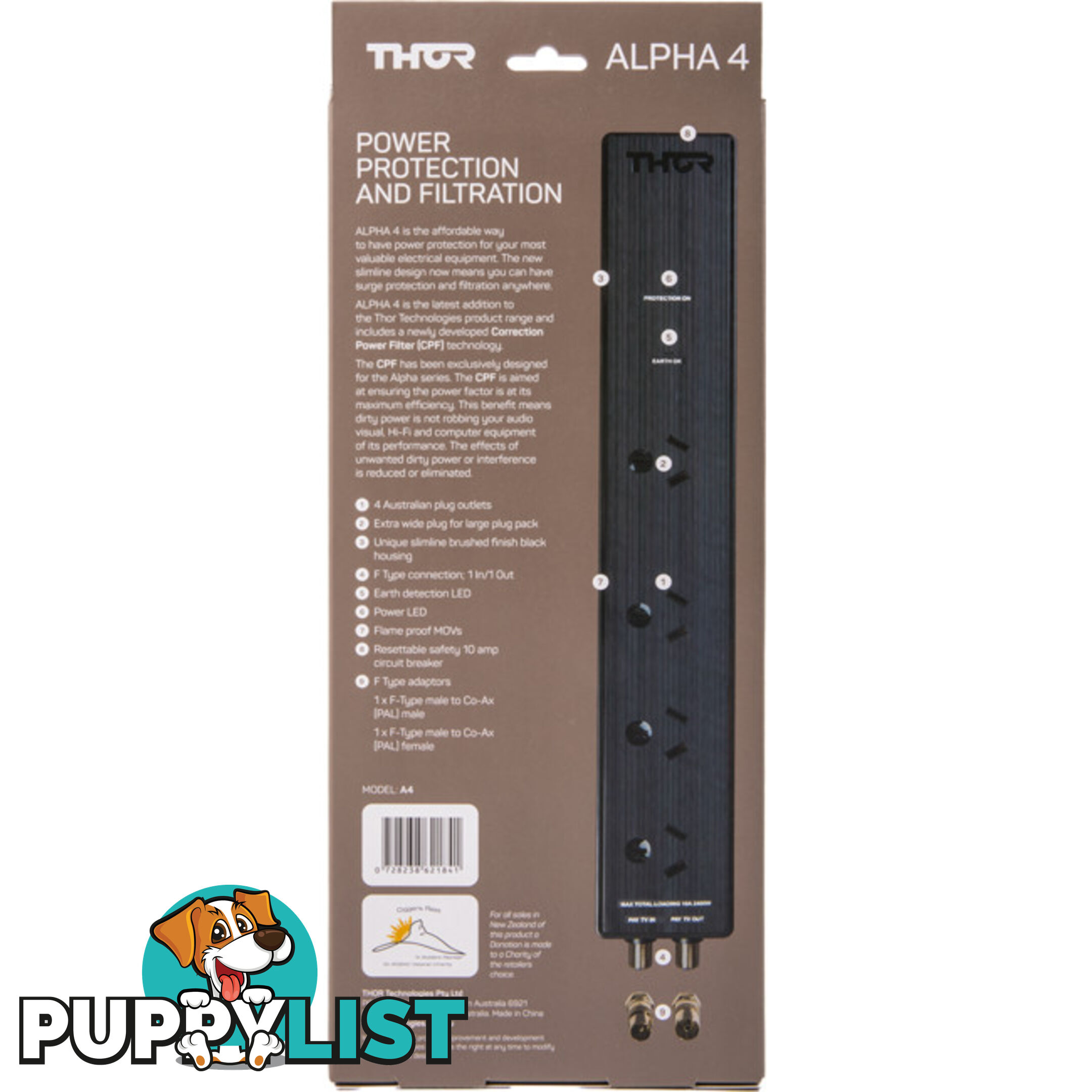 A4 ALPHA 4 OUTLET POWER FILTER THOR