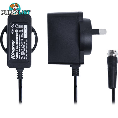 PSK18M 18V DC 500MA POWER SUPPLY 'F' TYPE DC PLUG KINGRAY