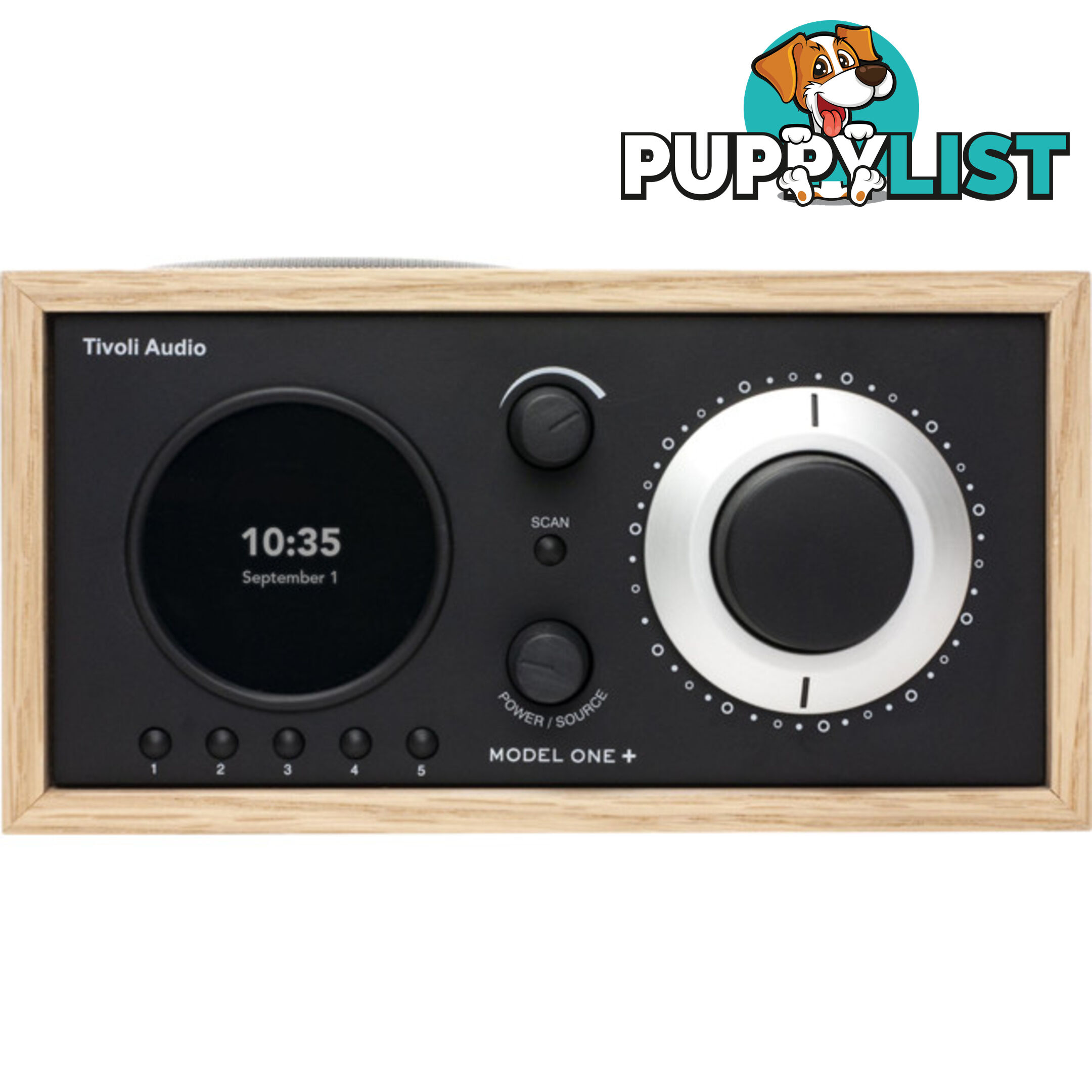 M1POBB MODEL ONE PLUS -OAK / BLACK DAB+/FM/ BLUETOOTH CLOCK RADIO