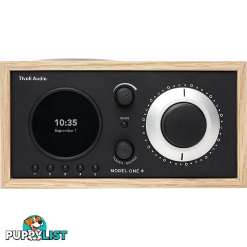 M1POBB MODEL ONE PLUS -OAK / BLACK DAB+/FM/ BLUETOOTH CLOCK RADIO