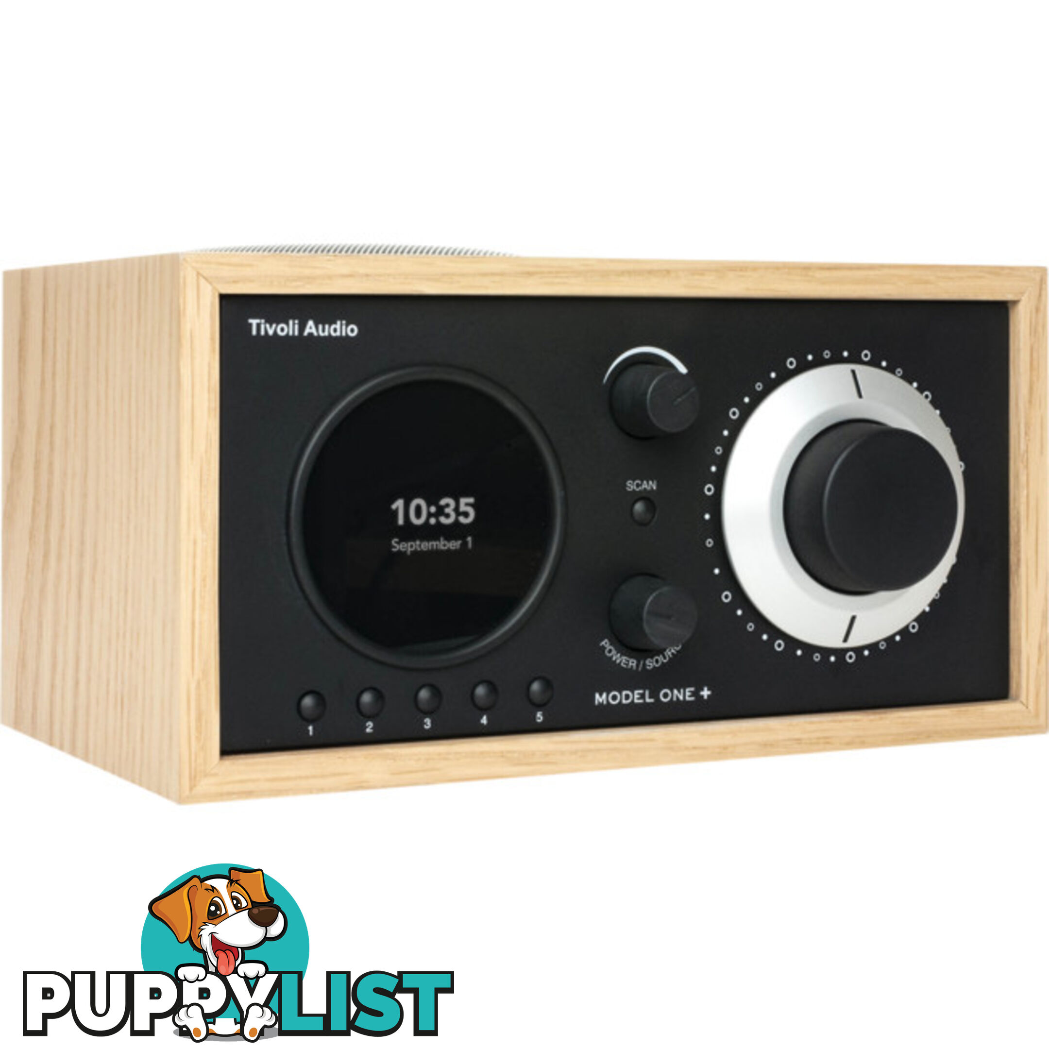 M1POBB MODEL ONE PLUS -OAK / BLACK DAB+/FM/ BLUETOOTH CLOCK RADIO