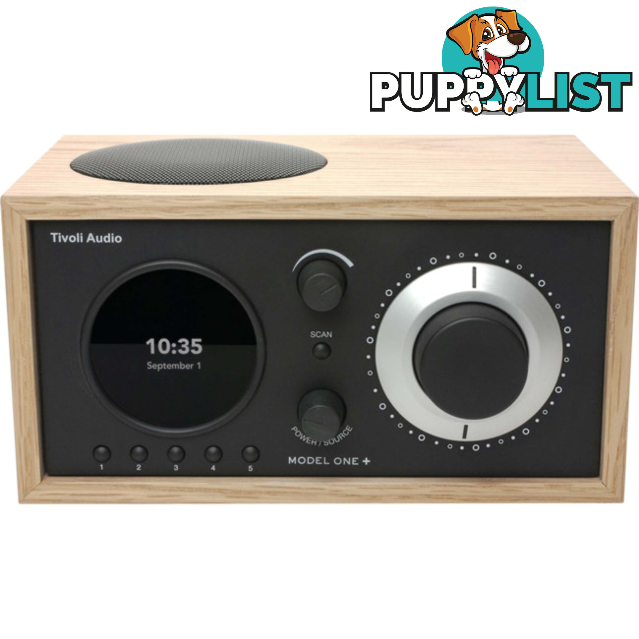 M1POBB MODEL ONE PLUS -OAK / BLACK DAB+/FM/ BLUETOOTH CLOCK RADIO