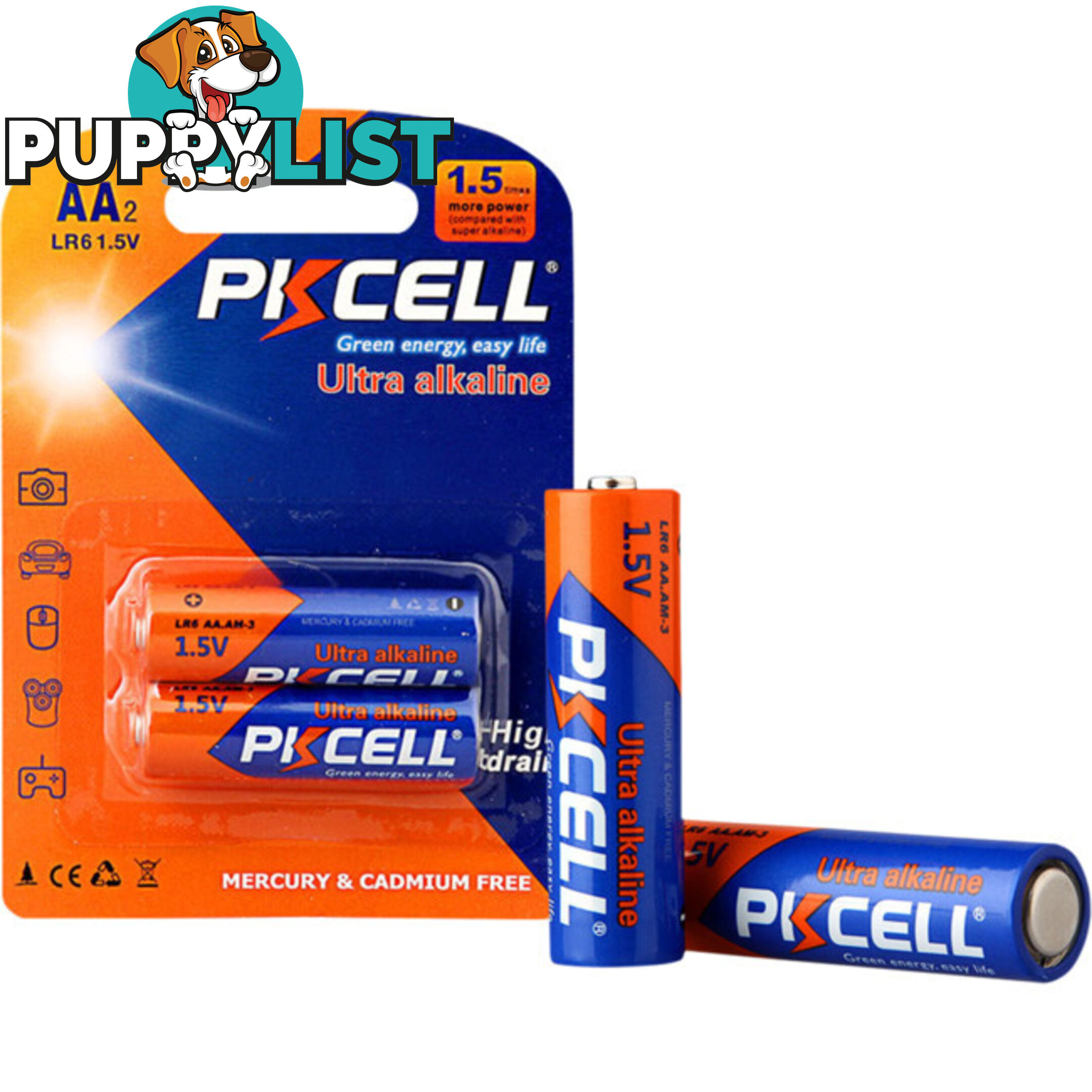 PKAL2PAA 1.5V ULTRA ALKALINE AA BATTERY 2PK LR6 ULTRA DIGITAL