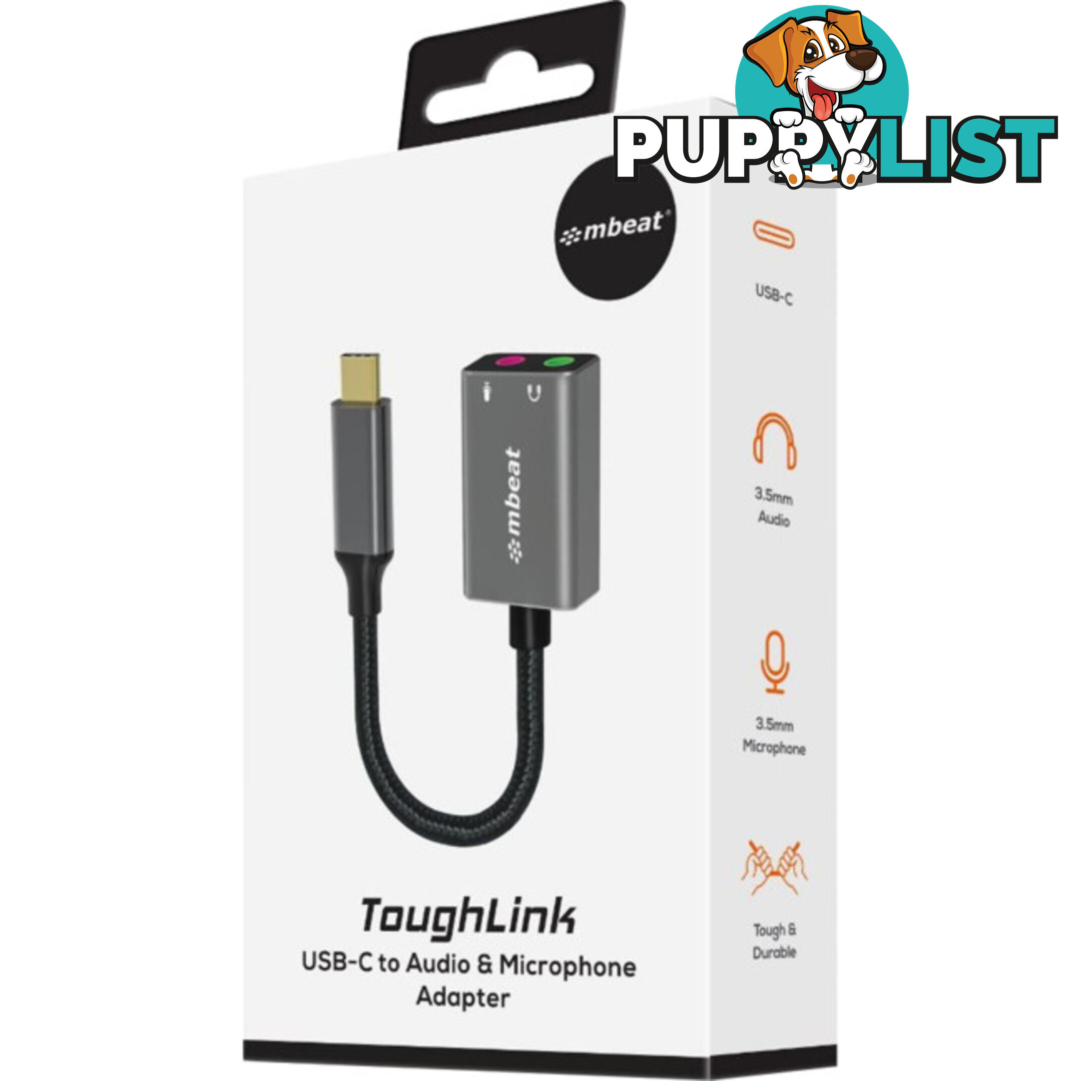 LC7978 USB-C TO AUDIO AND MIC ADAPTER TOUGHLINK