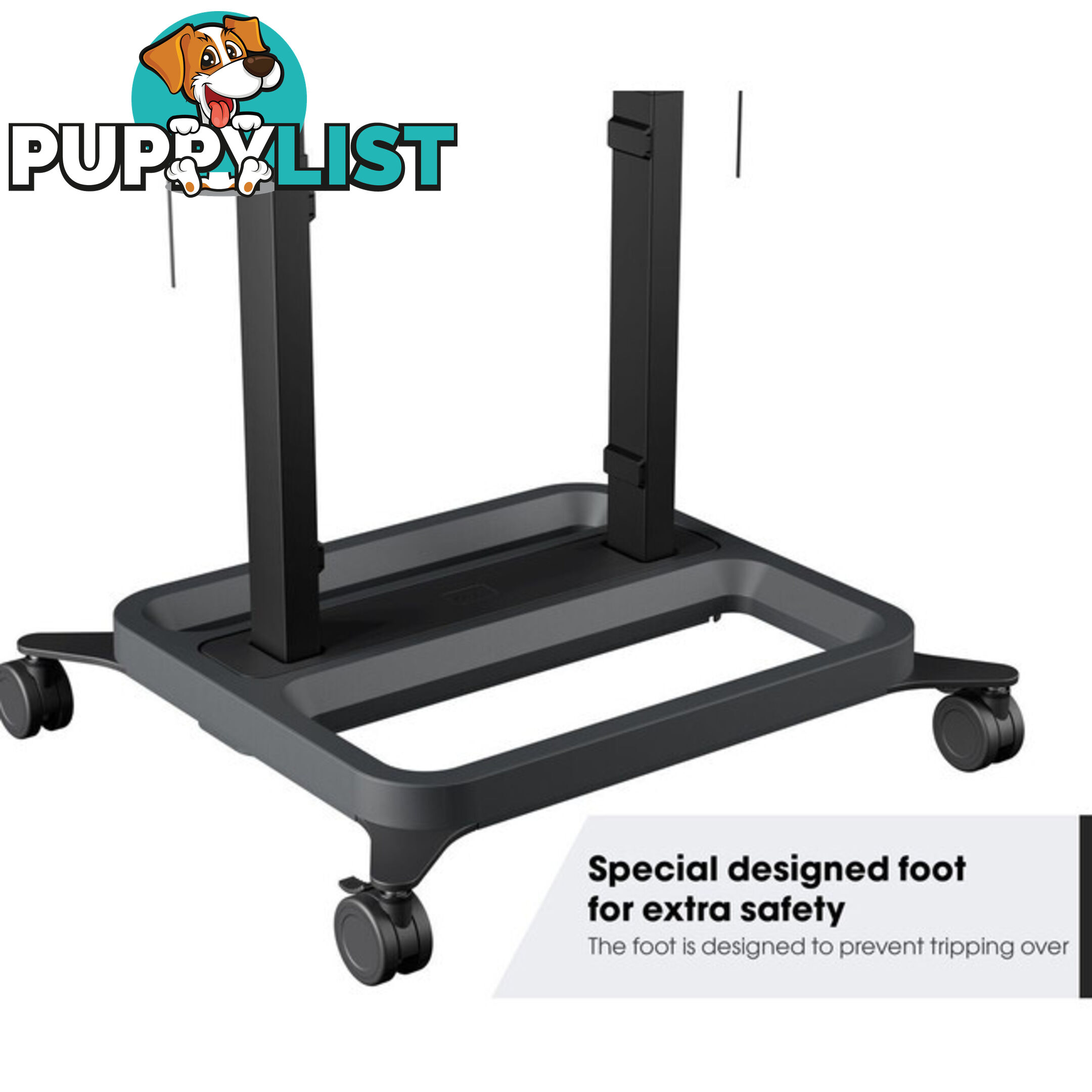 RISE5305 MOTORIZED DISPLAY LIFT TROLLEY - PREMIUM WHEELS 50MM PER SEC SPEED - UP TO 86" -120KG DISPLAY