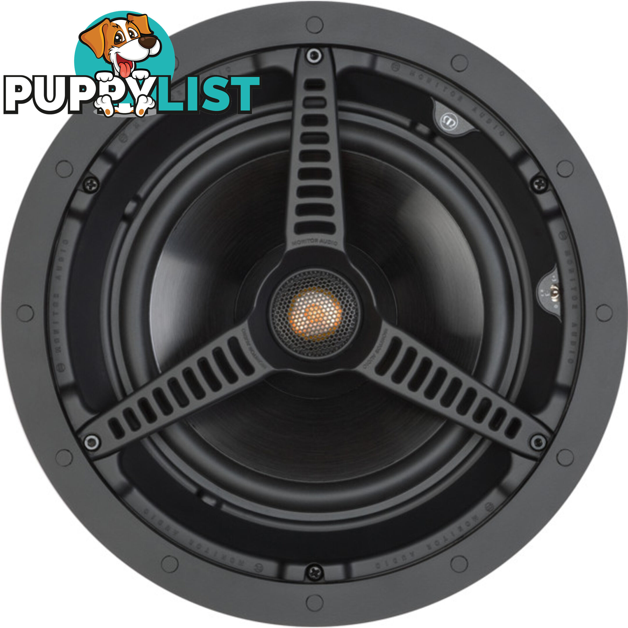 C180 8" 2-WAY IN-CEILING SPEAKER MMP11 BASS -C-CAM TWEETER