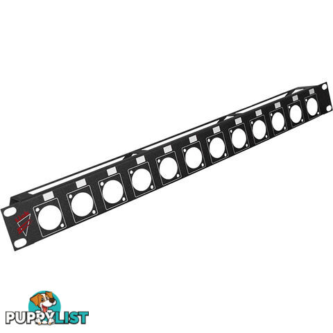 LPF112T 1RU 12 CHAN PRE PUNCHED PANEL RACK D MOUNT XLR CONNECTORS