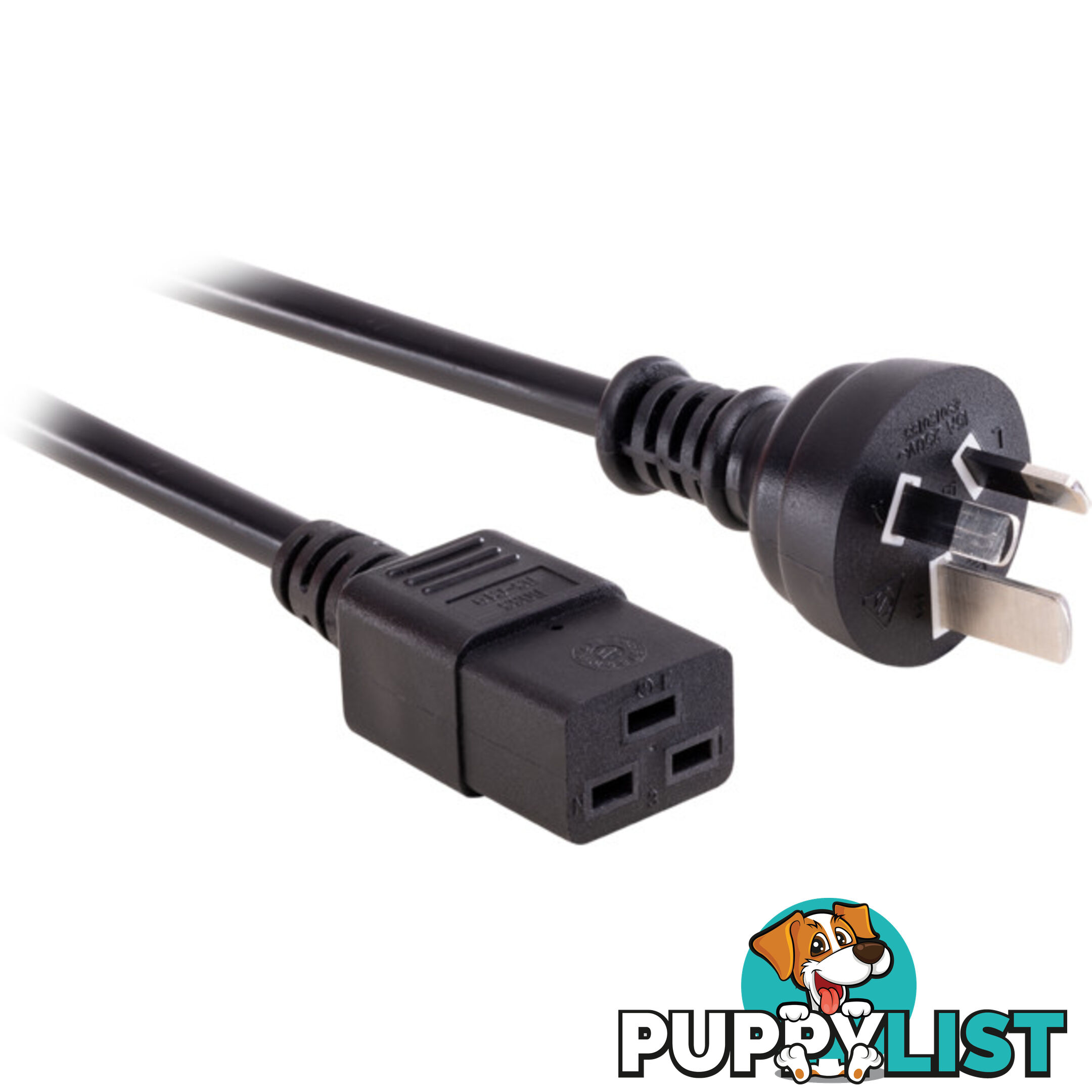 K19-1MB15A 1M 15AMP IEC-C19 POWER LEAD RACK MOUNT POWER CORD