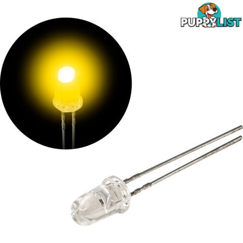 HBY5066X YEL-LED HIGH INTENSITY 1000MCD 5MM YELLOW LED GLOBE