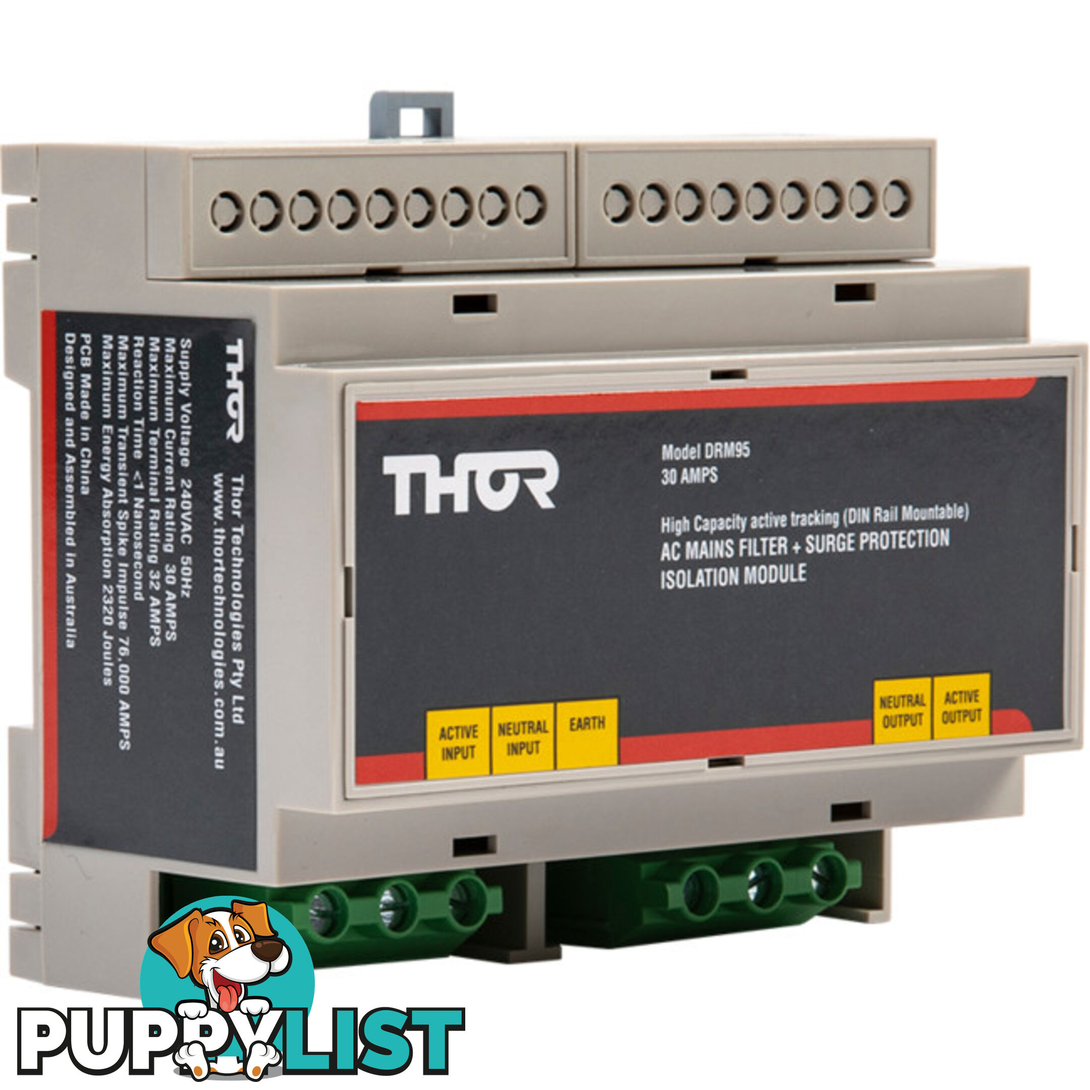 DRM95-30A HARD WIRED DIN RAIL MOUNT- 30A THOR ACTIVE FILTER