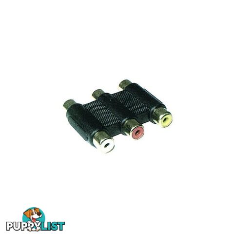 PA2703 3X RCA SOCKETS TO SOCKETS GENDER CHANGER EXTENSION 3GEN