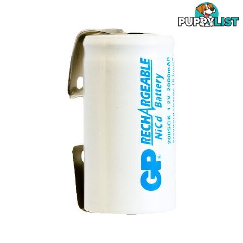 GP200SCT 2000MAH 1.2V NICAD SUB C WITH TAGS RECHARGEABLE BATTERY GP