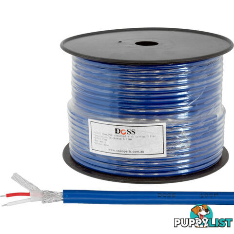 2X23.12-100M BLUE AUDIO/MIC CABLE 100M ROLL PER 100M ROLL REEL DOSS