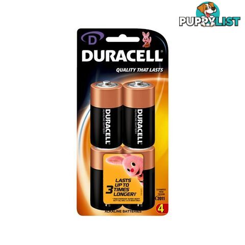 MN1300B4 D' ALKALINE DURACELL BATTERY COPPER TOP PK4