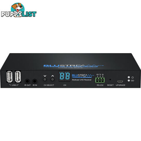 IP200UHDRX IP MULTICAST UHD VIDEO RECEIVER 100M OVER 1GB BI-DIR IR RS232 POE