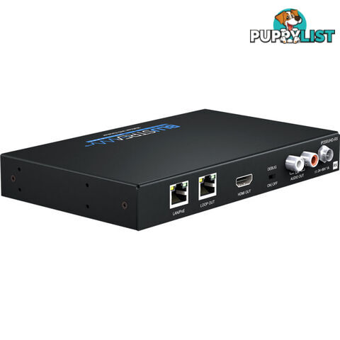 IP200UHDRX IP MULTICAST UHD VIDEO RECEIVER 100M OVER 1GB BI-DIR IR RS232 POE