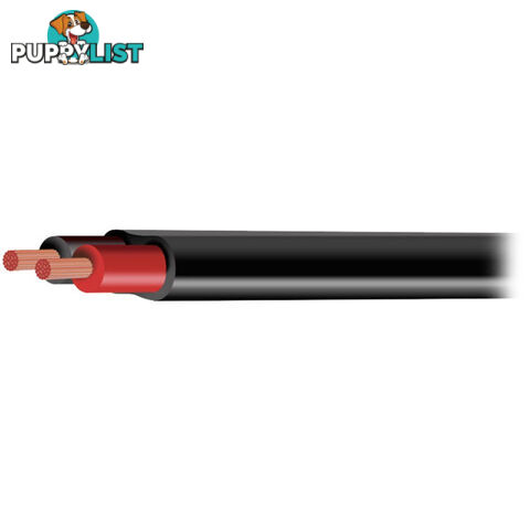 SP215-200 2X 1.5MM SPEAKER CABLE 25BLA0M BLACK - DOUBLE INSULATED