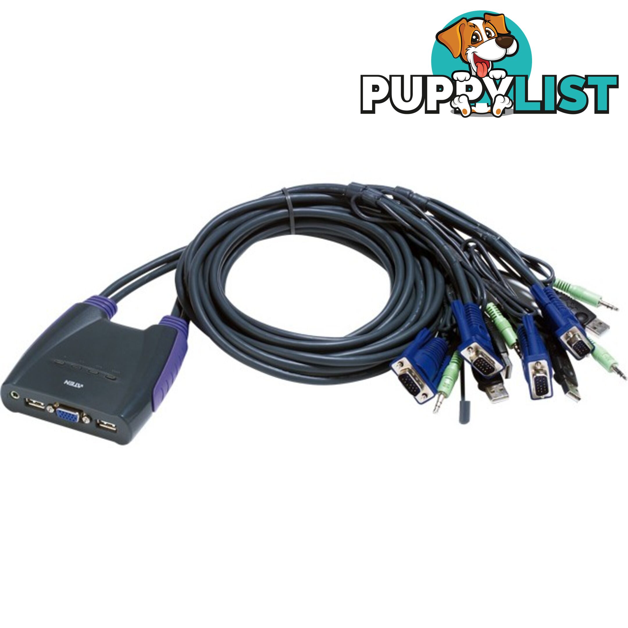 CS64US 4 PORT USB KVM SWITCH INC 0.9MT CABLES BUILT IN