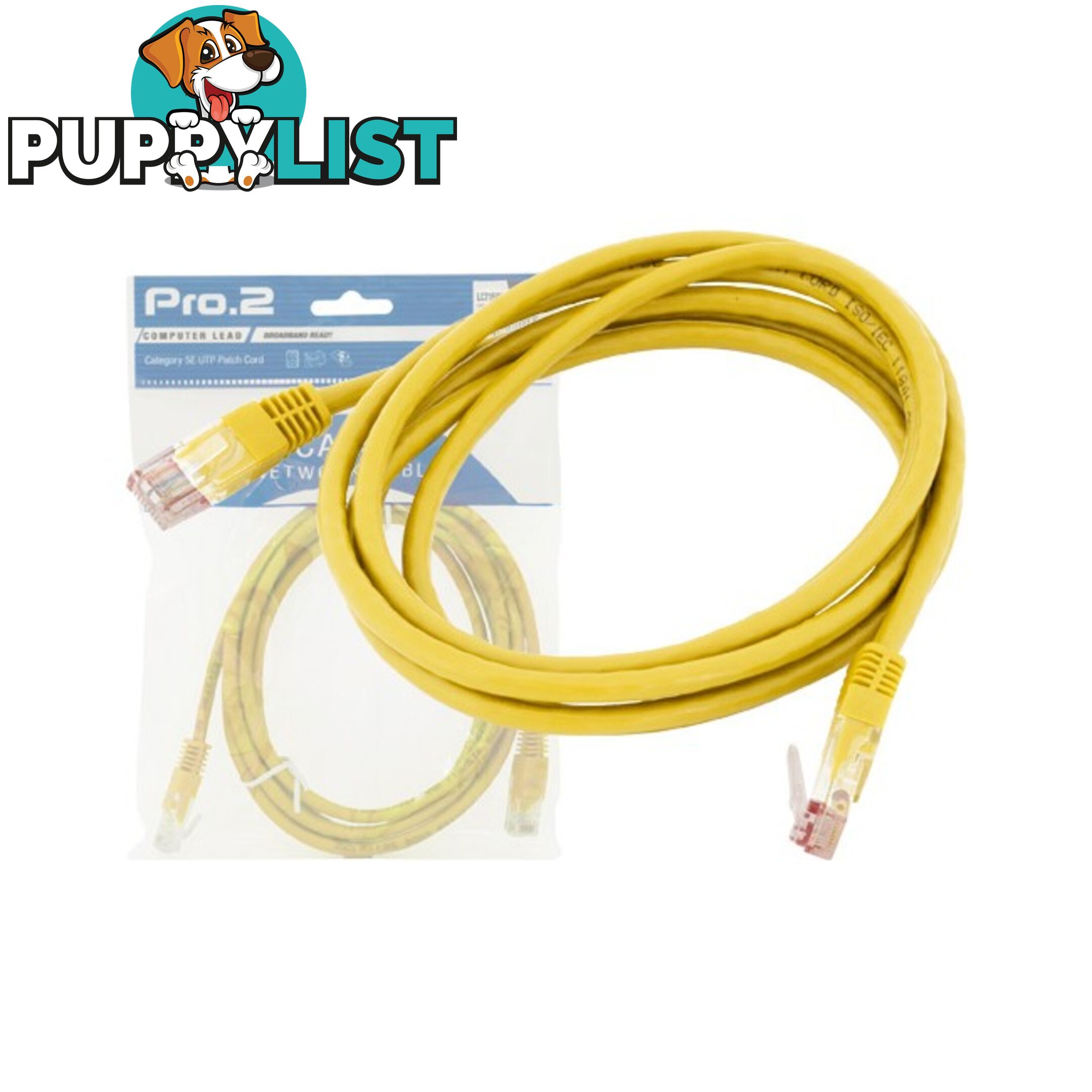 LC7149Y 1M YELLOW CAT5E PATCH LEAD PRO2