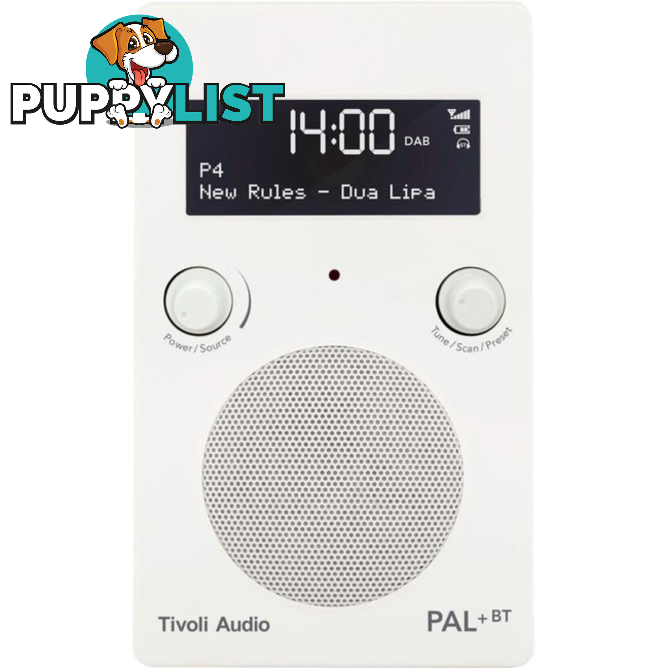 PAL+BT-WHT BLUETOOTH- DAB+ - FM PORTABLE RADIO - WHITE