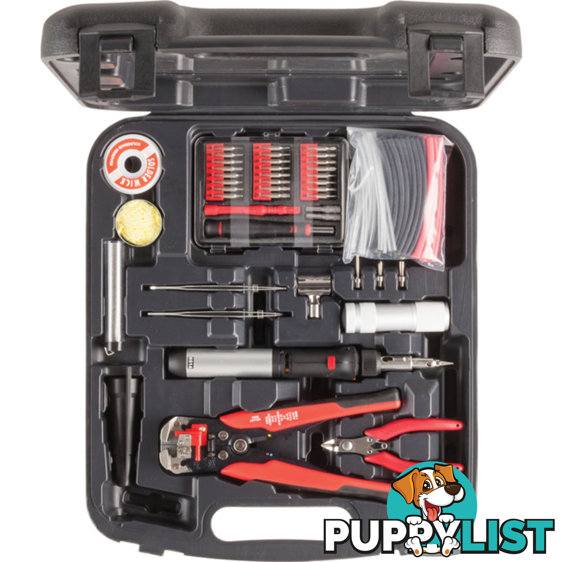 TS1115 SOLDERING GAS KIT WITH CRIMPER SCREWDRIVERS HEATSHRINK