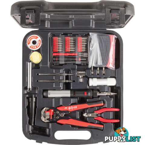 TS1115 SOLDERING GAS KIT WITH CRIMPER SCREWDRIVERS HEATSHRINK