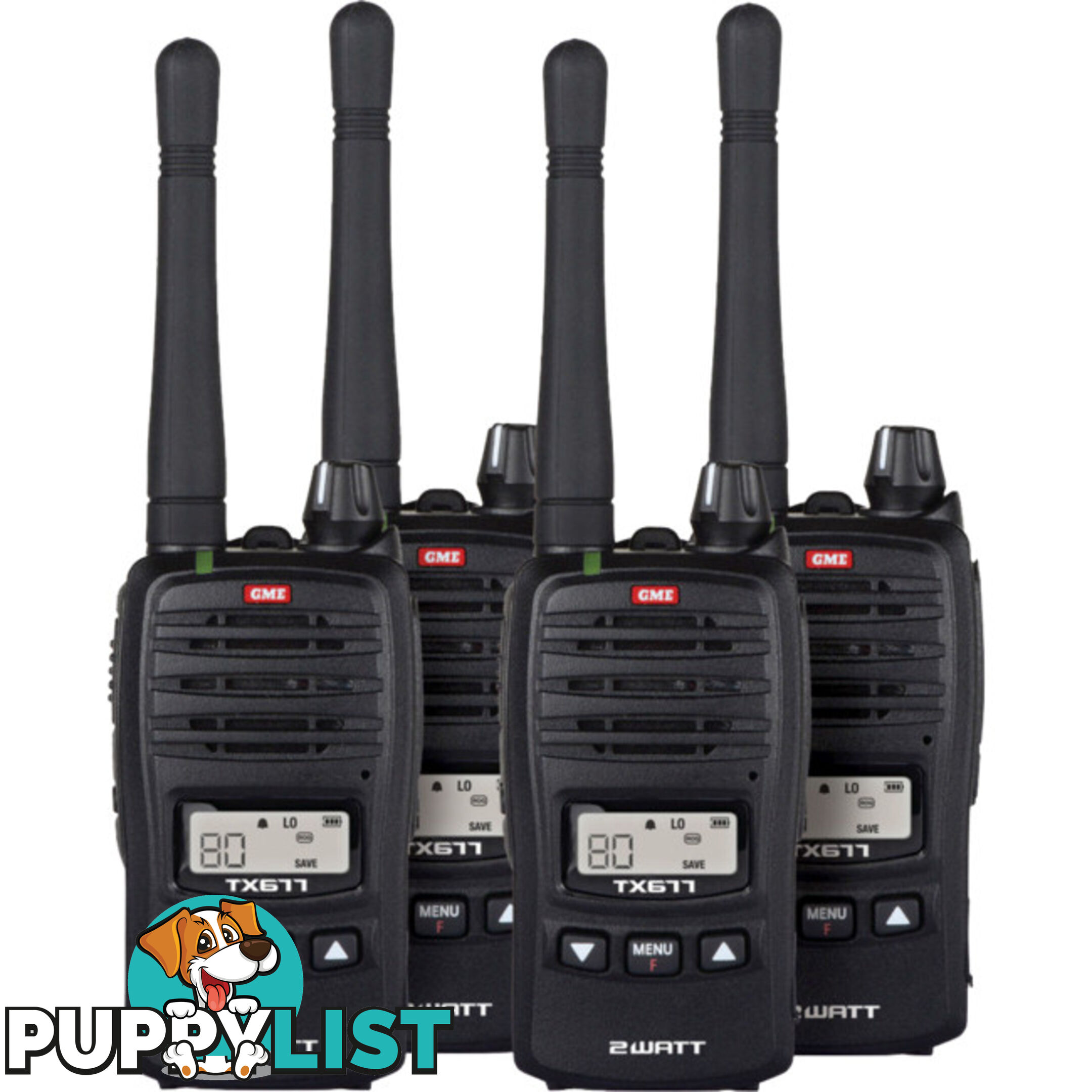 TX677QP 2W UHF CB HANDHELD QUAD PACK GME