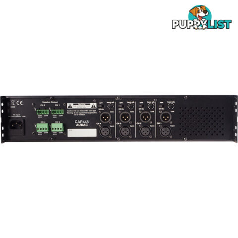 CAP448 4X 480W 100V QUAD POWER AMP AUDAC