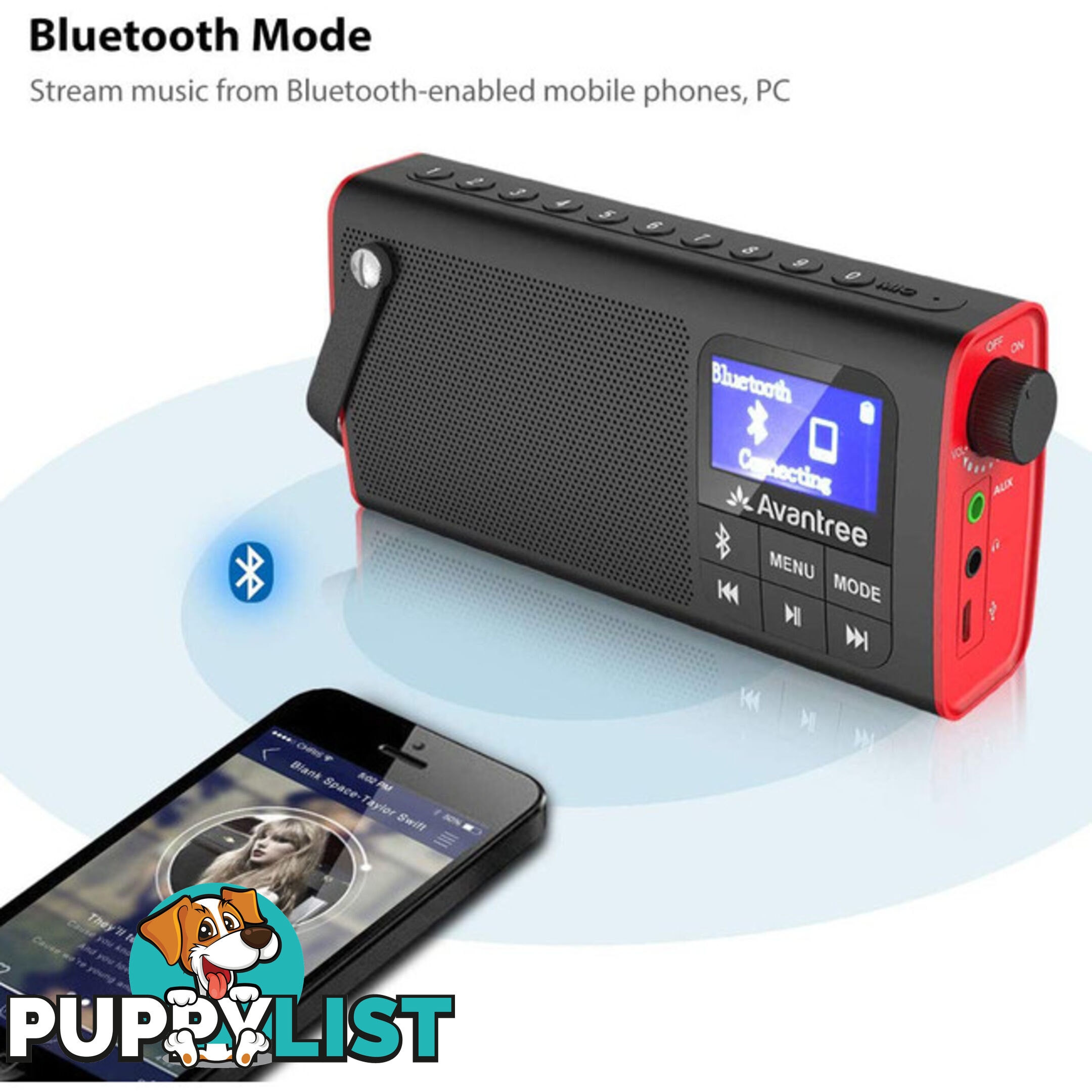 SP850 BLUETOOTH PORTABLE FM RADIO SPEAKER SD CARD LED BATTERY