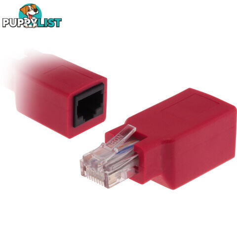 PK4045 RJ45 CAT6 CROSSOVER ADAPTOR RED