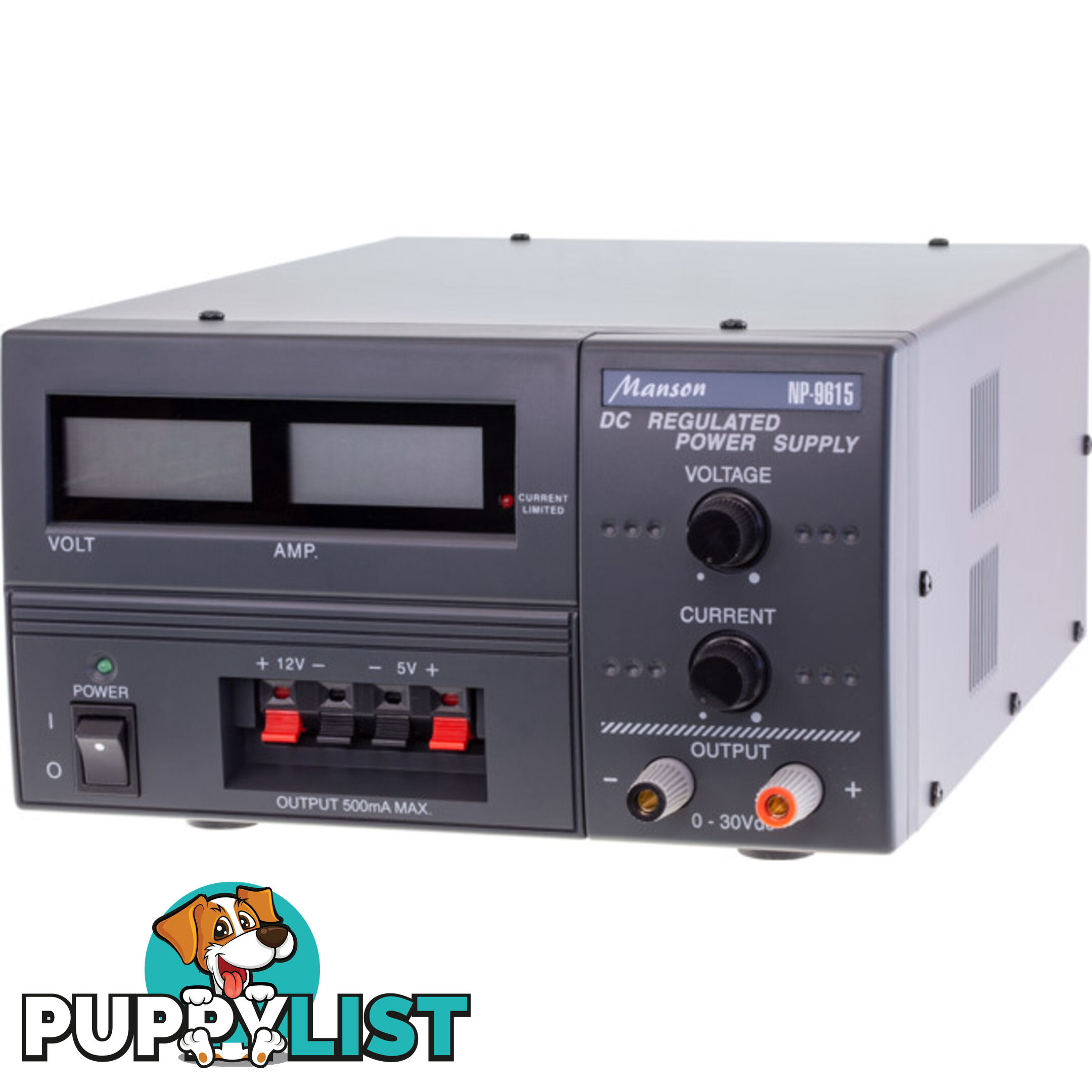 NP9615G 5AMP 0-30V DC POWER SUPPLY DIGITAL BENCH TOP DARK GREY