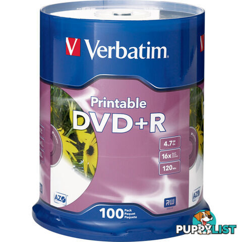 VDVD+R100P DVD+R 100PK PRINTABLE 16X 4.7GB